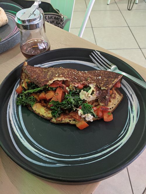 Omelette ( so good!) at Selva Blanca in Guadalajara