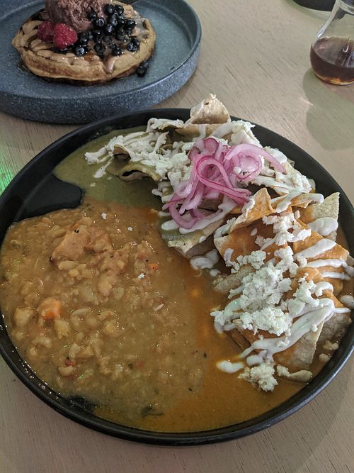 Chilaquiles at Selva Blanca in Guadalajara