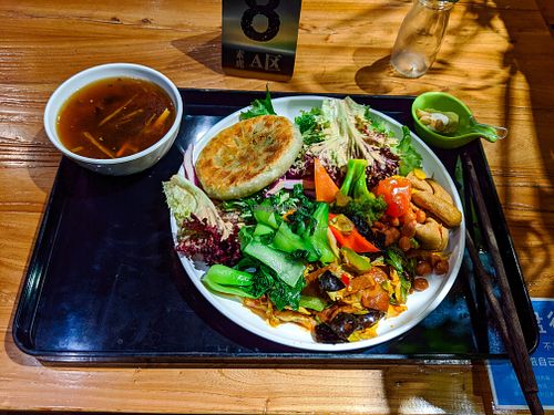 My food selection from the buffet at Vegetarian Tiger - SUHU - Qianmen at SUHU 素虎 - Qianmen in Beijing