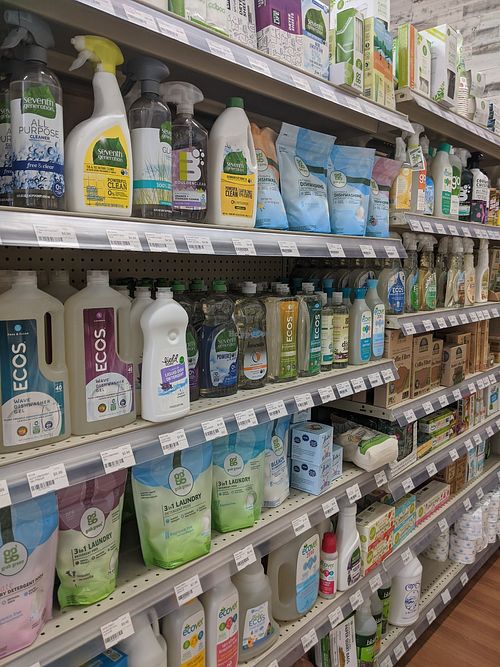 Cleaning products at Pacific Health Foods in Carpinteria