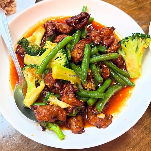 Angry pork! So good. Sauce is amazing    at My Vegan in Los Angeles