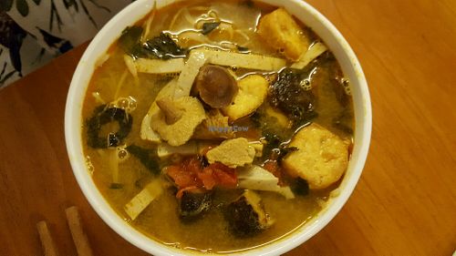 Bún riêu (rice noodles) at Minh Tam in Hanoi