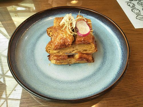 Crispy tofu skin. at Amrita in Shanghai