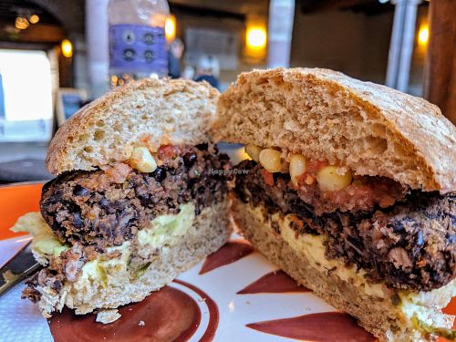 Vegan Black Bean Burger at Bigote - Cuenca in Quito
