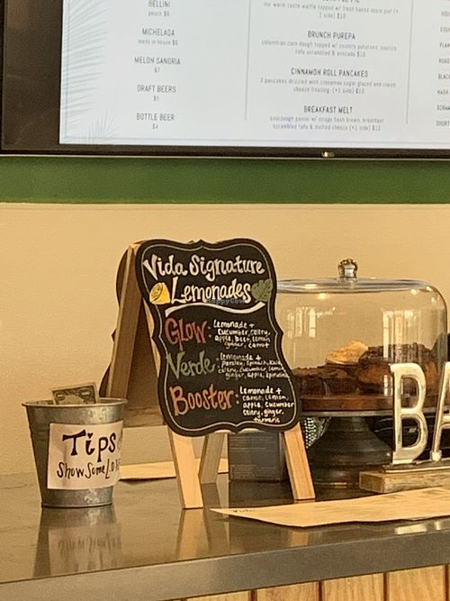 Vida signature lemonades at Vida Eatery  in Bakersfield