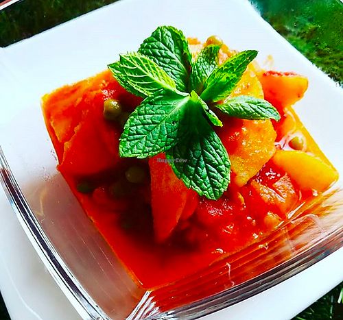 Patatas mojadas con guisantes. 
Wet potatoes with green peas. at The Vegan - Pop Up in La Coruna