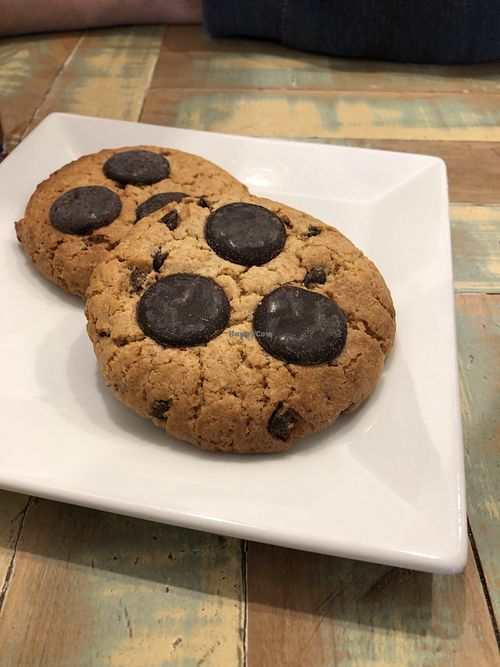 Peanut butter and chocolate chip cookie   at Wake Up Cafe in Punta Arenas