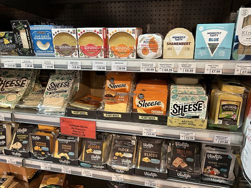 VG cheeses   at Out of This World in Leeds