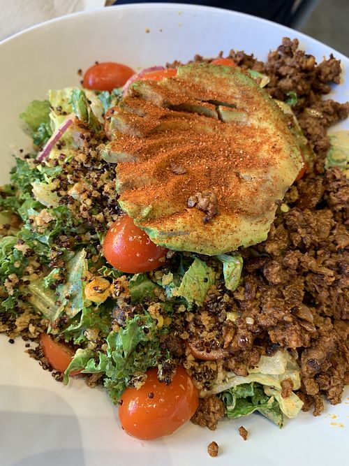 Impossible taco salad at Mendocino Farms in San Mateo