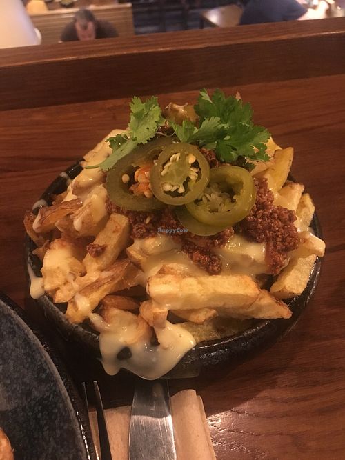 Chilli cheese fries  at Attila Hildmann Organic Snackbar II in Berlin