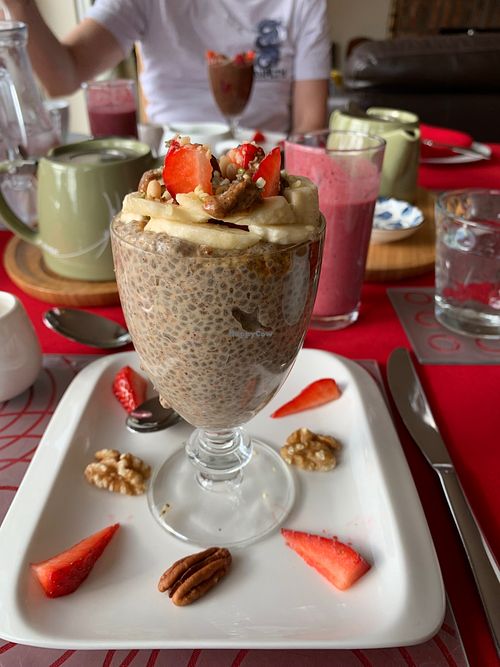 Peanut butter chia pudding at Stonewater House Vegan B&B in Isle Of Arran