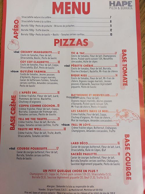 2 vegan pizzas (17/3/23) at Hape  in Lyon