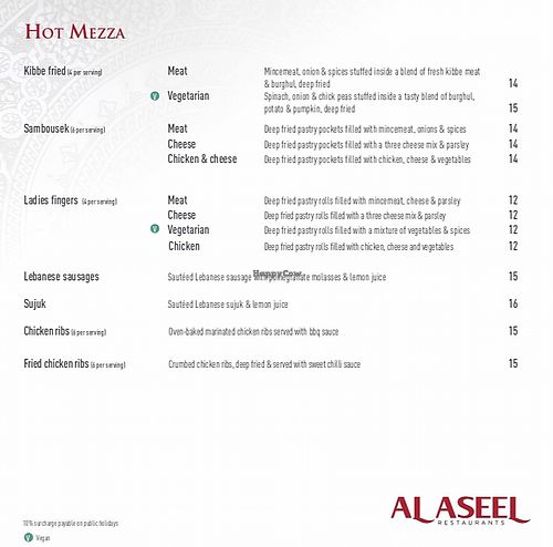 Hot mezza  at Al Aseel in Alexandria