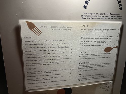 Menu  at No Bones in Byron Bay