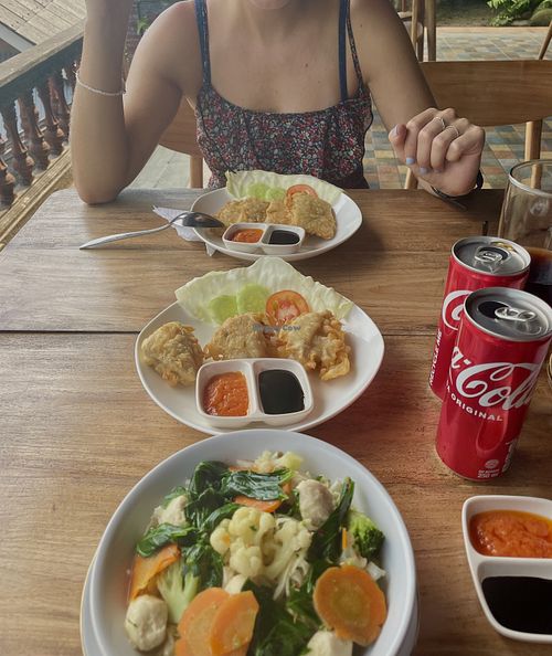 Tahu Isi (middle) was soooo good!!!  at Warung Sripadi in Tampaksiring