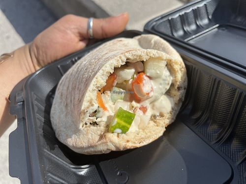 Jerk Falafel, it was very good. Not a big portion but enough to hit the spot.  at Chabad Kosher Hot Spot in Montego Bay