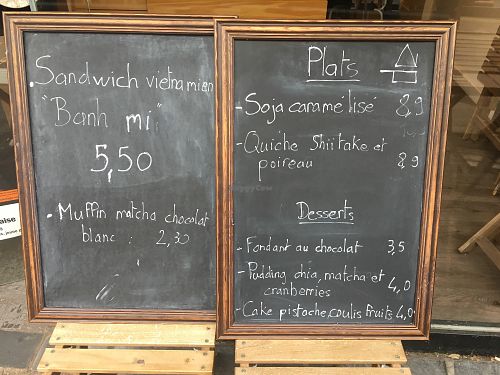menu of the day at Herbosaurus in Rennes