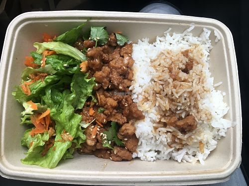 caramelised soy protein (take away) at Herbosaurus in Rennes