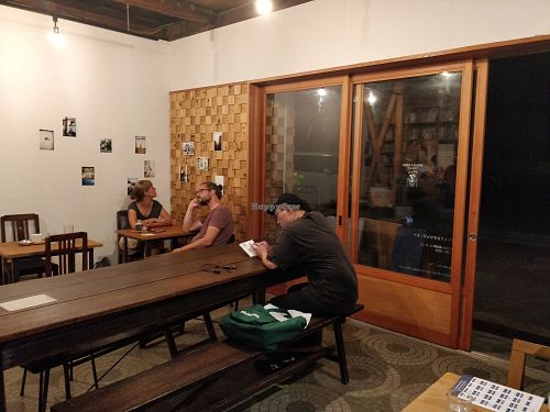 Restaurant interior at Lounge Kado in Okayama