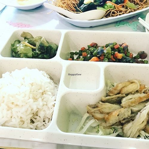 Lunch bento set at Xin Fu Tien Vegetarian Restaurant in Ipoh