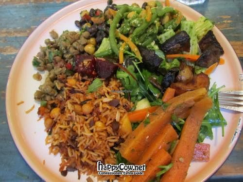 plate of vegan items at Estin in Copenhagen