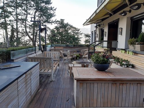 Outdoor seating at Maree in Vaduz