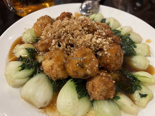 Chinese yam balls 7/10  at New Fut Kai Vegetarian 新佛界素食 in Central Singapore