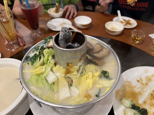 Traditional fish head hot pot 9/10  at New Fut Kai Vegetarian 新佛界素食 in Central Singapore