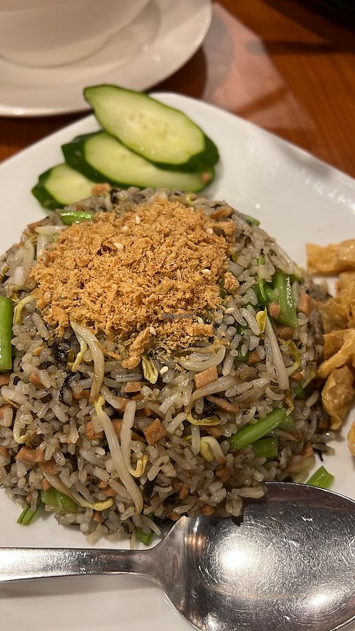 Olive fried rice 9/10 with wok hei #Veganuary at New Fut Kai Vegetarian 新佛界素食 in Central Singapore