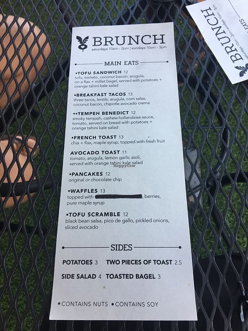 Brunch menu at goodbeet in Ocean City