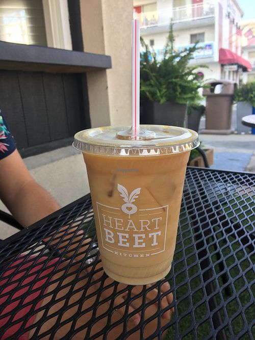 Cold brew with soymilk at goodbeet in Ocean City