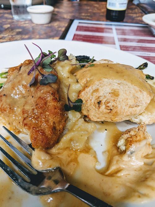 Fried seitan dinner at Betty's in Buffalo