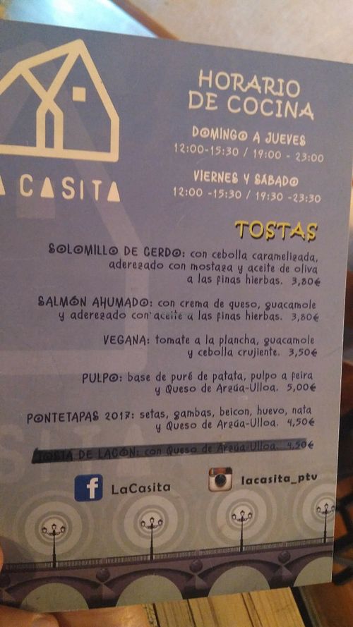 Vegan option at Barallocas in Pontevedra