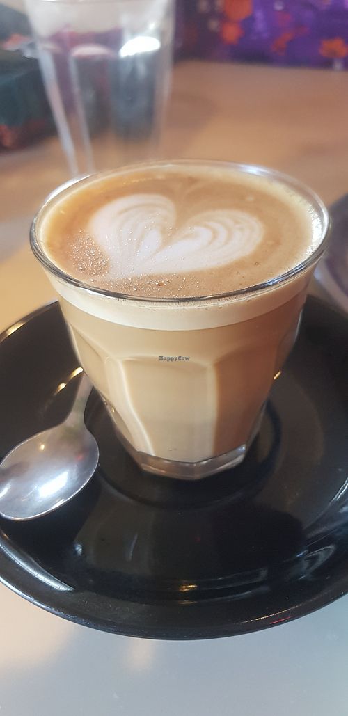 Oat latte at Fausto Coffee in Sunderland