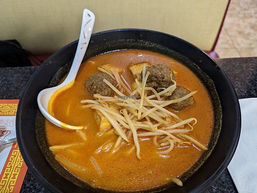 Curry laksa meatball ramen at Chef Kenny's Asian Vegan Cuisine in Las Vegas