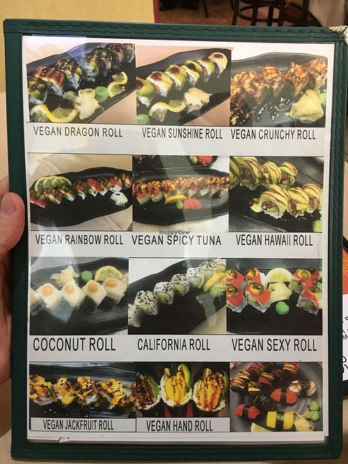Specialty roll menu -all vegan!!! at Chef Kenny's Asian Vegan Cuisine in Las Vegas