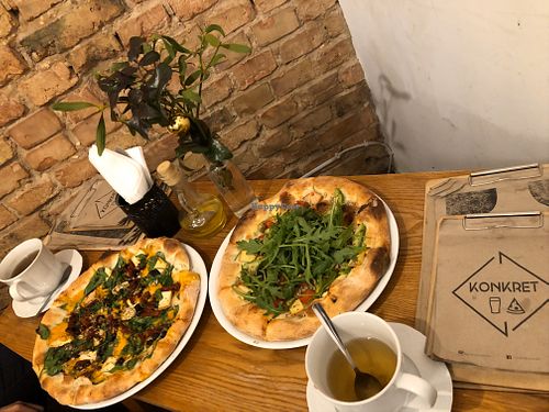 vegan pizzas at Konkret in Poznan