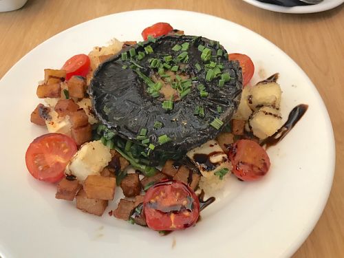 Vegan cooked breakfast  at Cafe Sobar in Nottingham