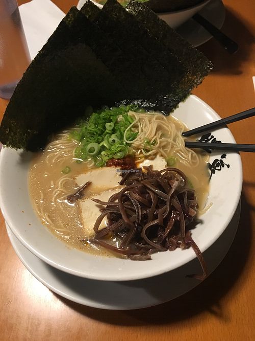Original ramen with mushroom and tofu  at Ramen Danbo - Kitsilano in Vancouver