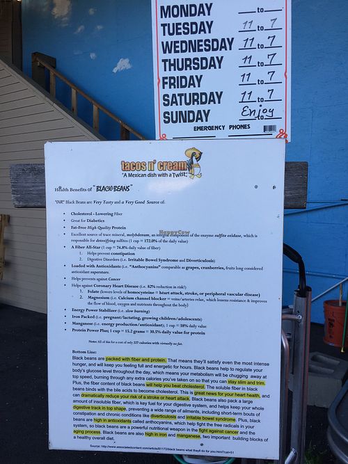 Beans at Tacos n' Cream in Vancouver