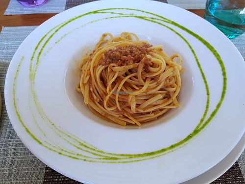 Linguine with seitan at Terra Restaurant in Sagres