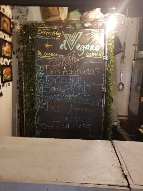 Sign at El Vegano Cocina in Rosarito