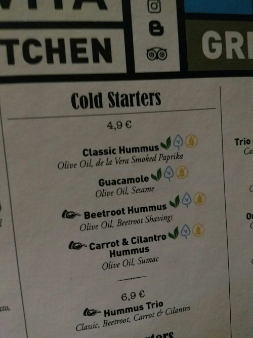 Starters at GreenVita - Glories in Barcelona