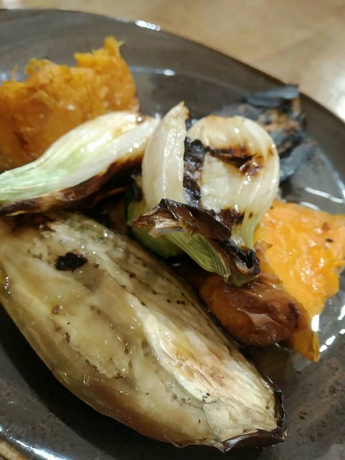 Verduras con salsa romesco at GreenVita - Glories in Barcelona