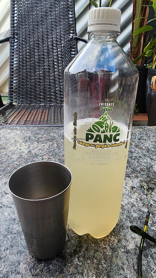 ginger frisante, fermented drink. get this instead of kombucha at Salgados Veganos Manaus in Manaus