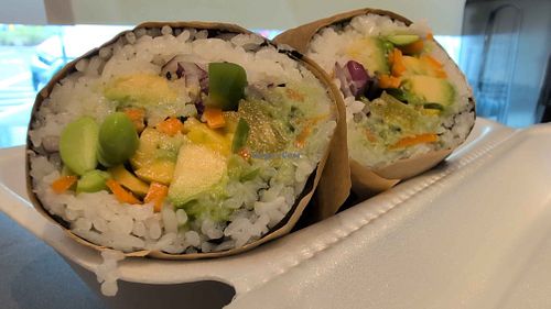 Sushi burrito (with a little bit of a lot of things) at Kazu Sushi Burrito in Jacksonville
