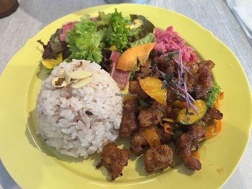 Fried soy meat plate   at Wired Bonbon in Tokyo