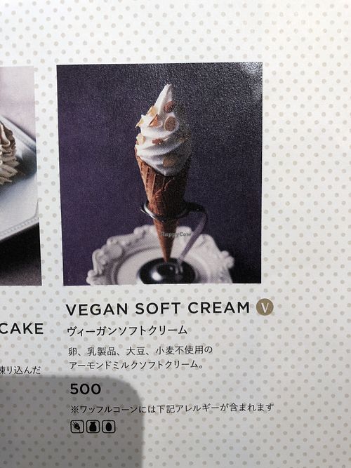 ATTENTION: waffle contains (cow) milk NOT VEGAN! at Wired Bonbon in Tokyo