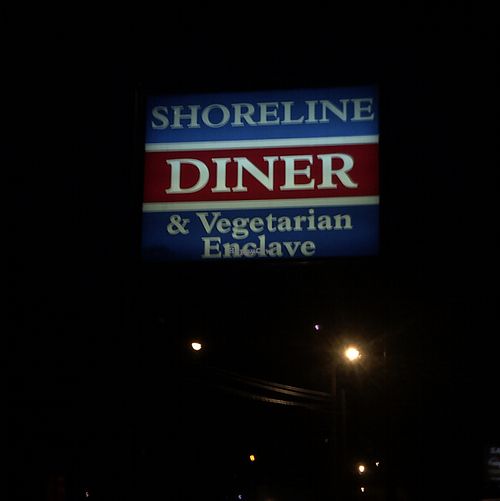 signage at Shoreline Diner and Vegetarian Enclave in Guilford