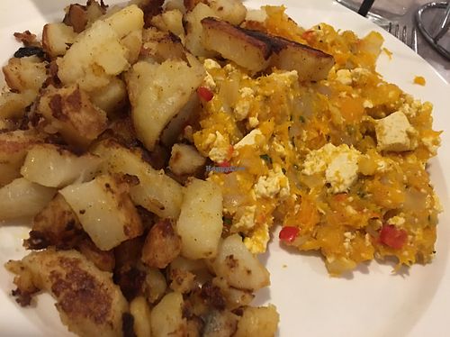 tofu scramble with butternut- yum! at Shoreline Diner and Vegetarian Enclave in Guilford